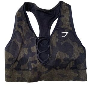 Gymshark‎ Camo Cutout Racerback Sports Bra – Size Small
